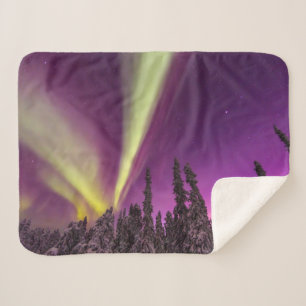 Couverture Sherpa Aurora Borealis Northern Lights Fairbanks Alaska