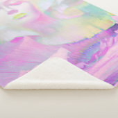 Couverture Sherpa Aurora par Clive Henry rose pastels (3/4)