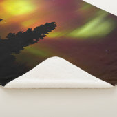 Couverture Sherpa Aurore Boréale et Arbres (3/4)