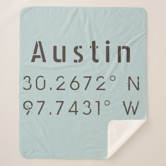 Couverture Sherpa Austin Latitude et Longitude (Devant)