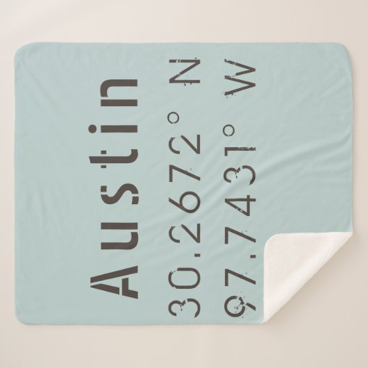 Couverture Sherpa Austin Latitude et Longitude (Devant (Horizontal))