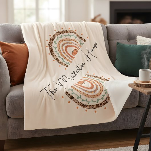 Couverture Sherpa Automne Arc-en-ciel