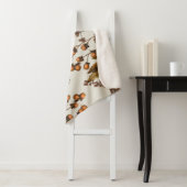 Couverture Sherpa Automne Automne Aquarelle Feuilles de feuillage (En situation)