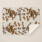 Couverture Sherpa Automne Automne Aquarelle Feuilles de feuillage (Devant (Horizontal))