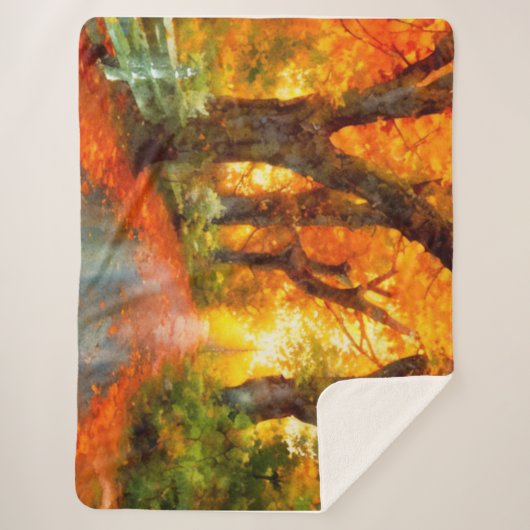 Couverture Sherpa Automne/Automne/Automne/Feuille/Nature (Devant)