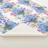 Couverture Sherpa Automne Automne Citrouille Pastel Bleu Botanique F (3/4)