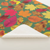 Couverture Sherpa Automne Automne Couleurs Feuille doux (3/4)