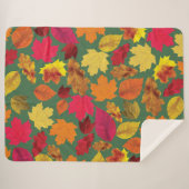 Couverture Sherpa Automne Automne Couleurs Feuille doux (Devant (Horizontal))
