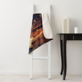 Couverture Sherpa Automne/Automne/Halloween/Peinture rustique (En situation)