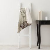 Couverture Sherpa Automne Bleu Citrouille Russe Cute Gray Bois (En situation)