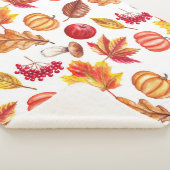 Couverture Sherpa Automne Botanique Sans Seamless : Élégance Florale (3/4)