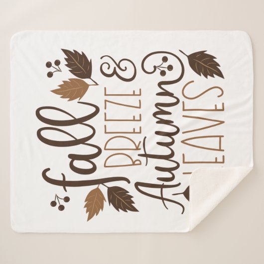 Couverture Sherpa Automne Breeze Feuilles d'automne (Devant (Horizontal))