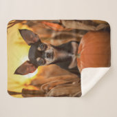 Couverture Sherpa Automne Chihuahua (Devant (Horizontal))