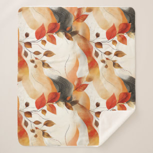 Couverture Sherpa Automne Elegance Motif sans faille