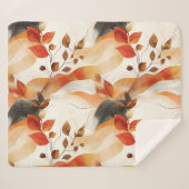 Couverture Sherpa Automne Elegance Motif sans faille (Devant (Horizontal))