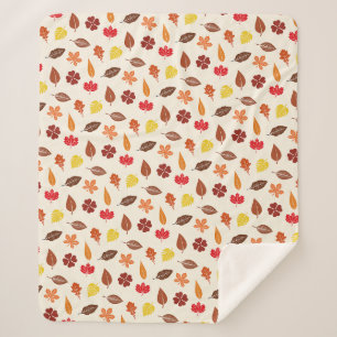 Couverture Sherpa Automne Feuilles d'automne sur un Arrière - plan d