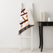 Couverture Sherpa Automne/feuilles/ecossais (En situation)