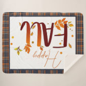 Couverture Sherpa Automne/feuilles/ecossais (Devant (Horizontal))