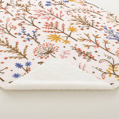 Couverture Sherpa Automne Floral Motif sans couture. Doodle Plante,  (3/4)