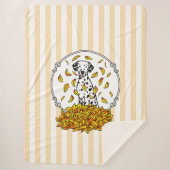 Couverture Sherpa Automne laisse Dalmatie (noir 1) Chien Jouer migno (Devant)