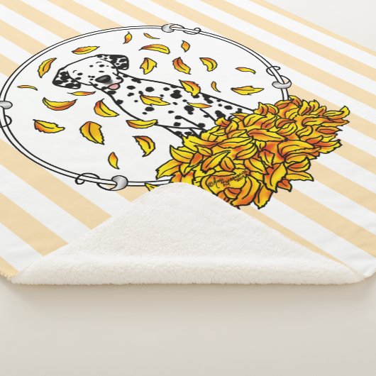 Couverture Sherpa Automne laisse Dalmatie (noir 1) Chien Jouer migno (3/4)