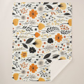 Couverture Sherpa Automne Moderne Boho Automne Botanique Floral (Devant)