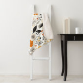 Couverture Sherpa Automne Moderne Boho Automne Botanique Floral (En situation)