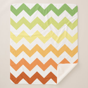 Couverture Sherpa Automne moderne Chevron automne