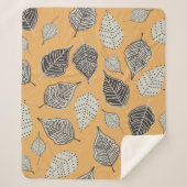 Couverture Sherpa Automne motif sans couture avec feuille. Maladie v (Devant)