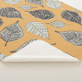 Couverture Sherpa Automne motif sans couture avec feuille. Maladie v (3/4)