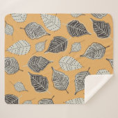 Couverture Sherpa Automne motif sans couture avec feuille. Maladie v (Devant (Horizontal))