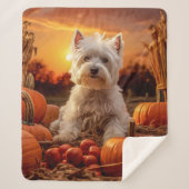 Couverture Sherpa Automne Westie (Devant)