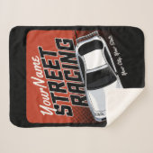 Couverture Sherpa Automobile de course de rue personnalisée (Devant (Horizontal))