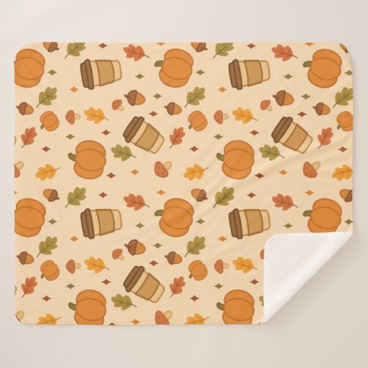 Couverture Sherpa Autumn Coffee (Devant (Horizontal))
