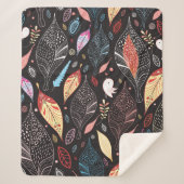 Couverture Sherpa Autumn leaf texture (Devant)