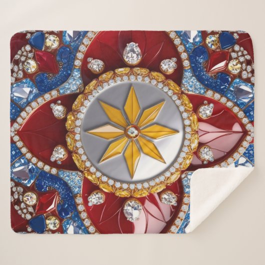 Couverture Sherpa aux couleurs colombiennes (Devant (Horizontal))