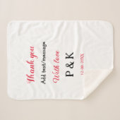 Couverture Sherpa Avec amour ajouter nom de couple lettre merci ajou (Devant (Horizontal))