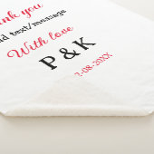 Couverture Sherpa Avec amour ajoutez lettre nom couple merci ajoutez (3/4)