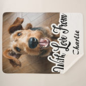 Couverture Sherpa Avec Amour De Airedale Terrier Nom (Devant (Horizontal))