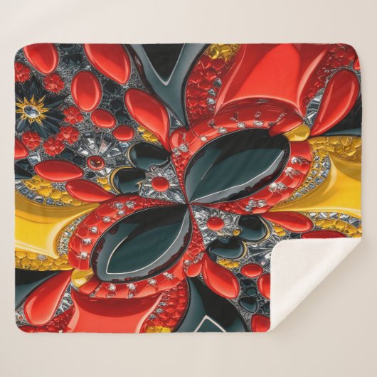 Couverture Sherpa avec design couleur Allemagne (Devant (Horizontal))