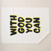 Couverture Sherpa Avec Dieu, Vous Pouvez Fonder La Foi (Devant (Horizontal))