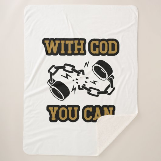 Couverture Sherpa Avec Dieu, Vous Pouvez Fortement Foi (Devant)