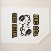 Couverture Sherpa Avec Dieu, Vous Pouvez Fortement Foi (Devant (Horizontal))