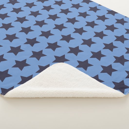 couverture Sherpa avec étoiles en bleu (3/4)