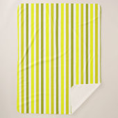 Couverture Sherpa avec Rayure Or Jaune (Devant)