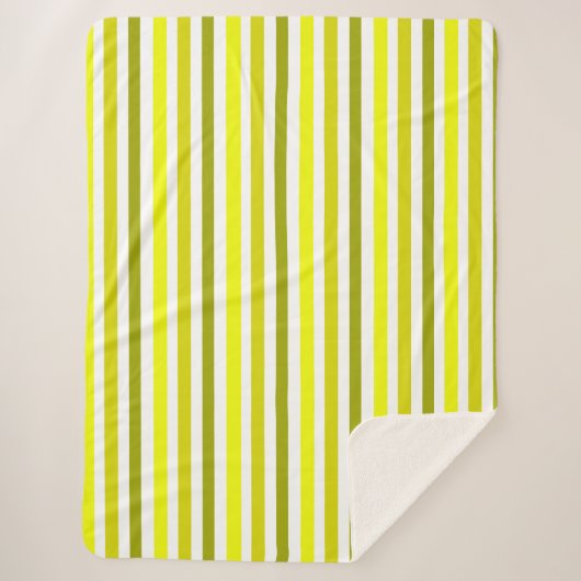 Couverture Sherpa avec Rayure Or Jaune (Devant)