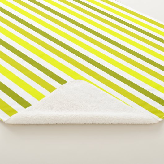 Couverture Sherpa avec Rayure Or Jaune (3/4)