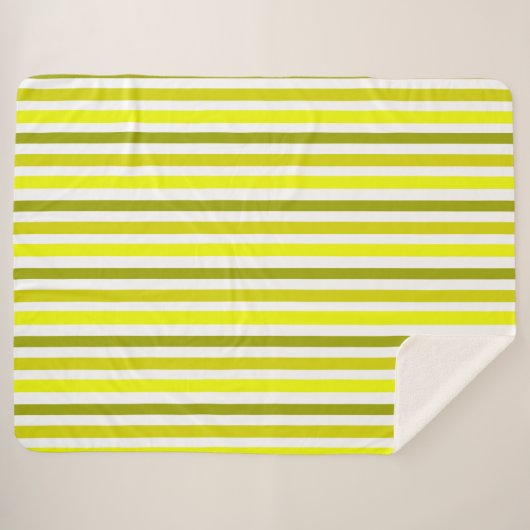 Couverture Sherpa avec Rayure Or Jaune (Devant (Horizontal))