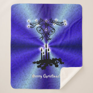 Couverture Sherpa Avent, Artdeco de Noël sur Blue Green Rainbow