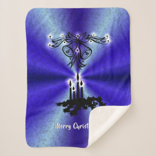 Couverture Sherpa Avent, Artdeco de Noël sur Blue Green Rainbow